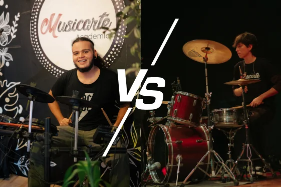 batería acústica vs batería eléctrica